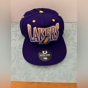 Ultra Game NBA Lakers Purple and Gold Cap